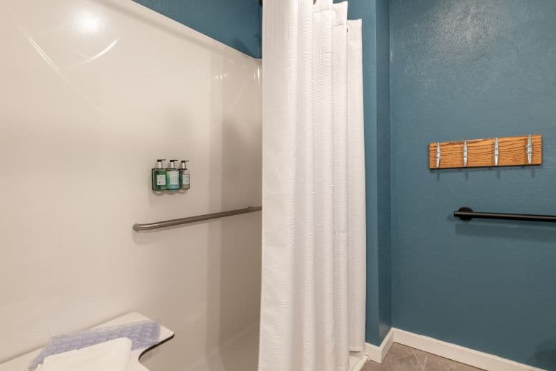 accessible shower with seat