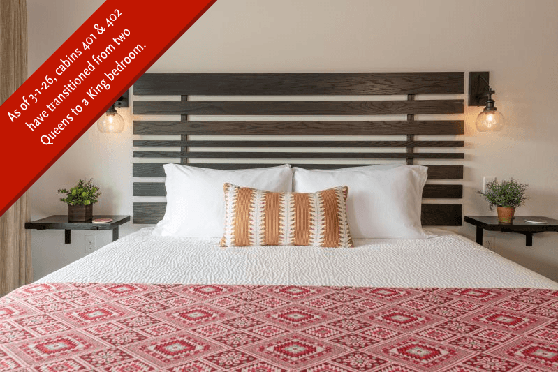 separate bedroom with one king bed